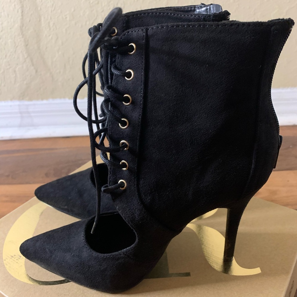 Black Lace Up Heels
